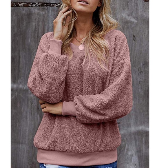 Pink fuzzy popcorn Sweatshirt - Picture 1 of 5